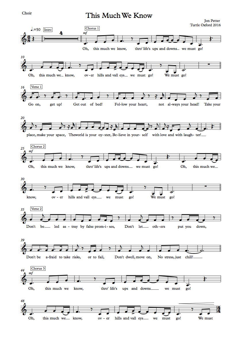 This Much We Know Choir